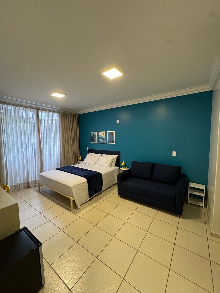 Quarto com banheiro privativo em pousada