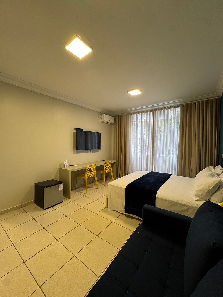 Quarto com banheiro privativo em pousada
