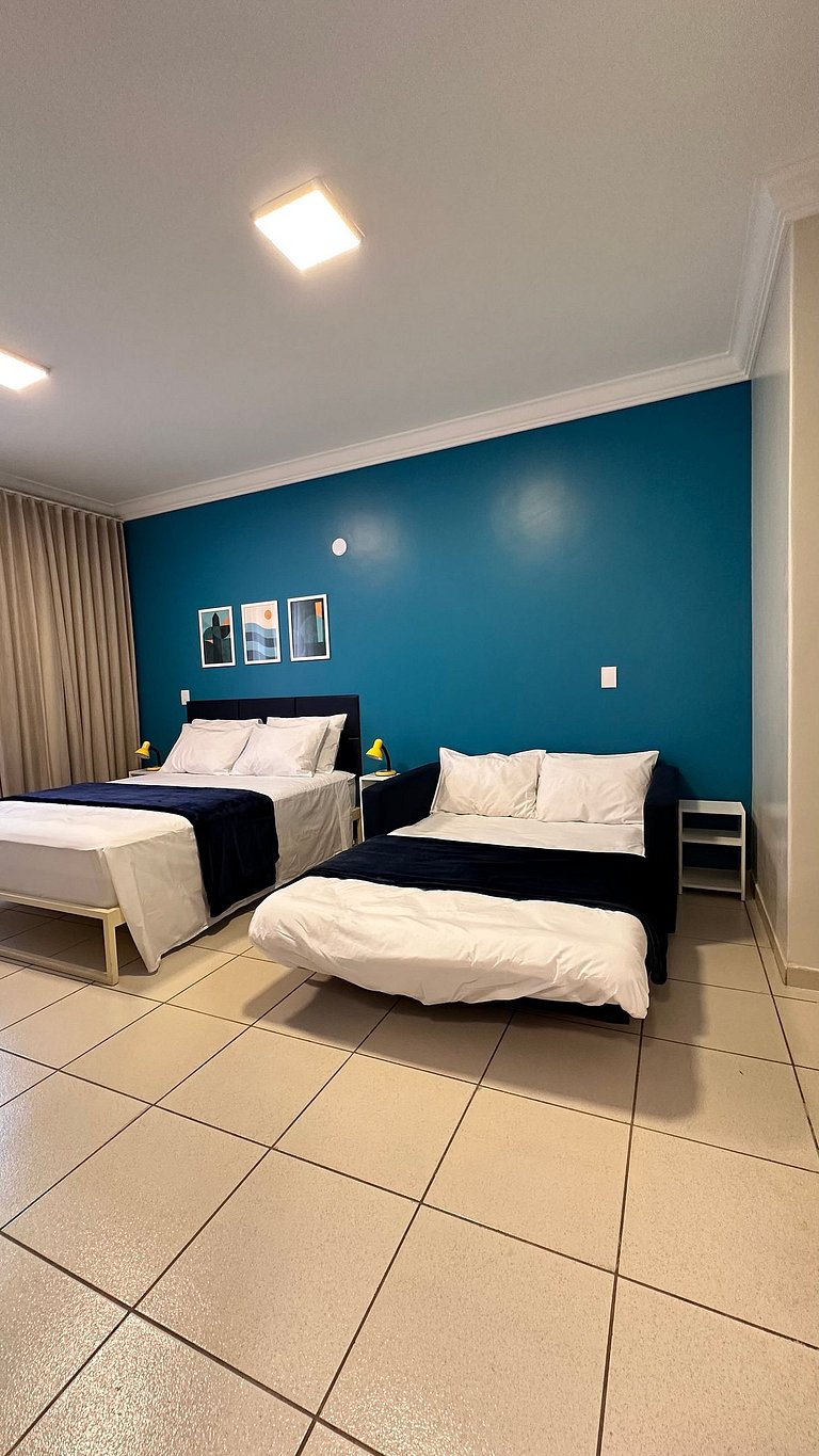 Quarto com banheiro privativo em pousada